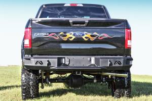 Fab Fours - Fab Fours Heavy Duty Rear Bumper 2 Stage Black Powder Coated Incl. 0.75 in. D-Ring Mount - FF15-W3250-1 - Image 2