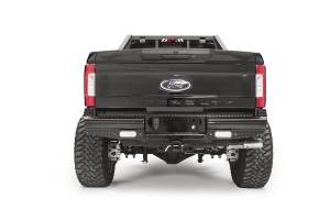 Fab Fours - Fab Fours Black Steel Ranch Rear Bumper 2 Stage Black Powder Coated - FS17-T4150-1 - Image 2