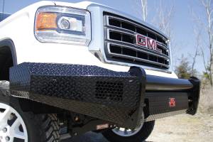Fab Fours - Fab Fours Black Steel Front Ranch Bumper 2 Stage Black Powder Coated w/o Full Grill Guard Incl. Light Cut-Outs - GM07-K2161-1 - Image 4