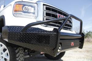 Fab Fours - Fab Fours Black Steel Front Ranch Bumper 2 Stage Black Powder Coated w/Pre-Runner Grill Guard Incl. Light Cut-Outs - GM07-K2162-1 - Image 4
