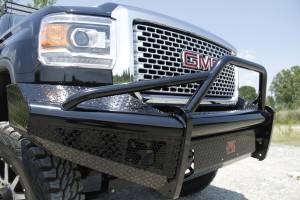 Fab Fours - Fab Fours Black Steel Front Ranch Bumper 2 Stage Black Powder Coated w/Pre-Runner Grill Guard Incl. Light Cut-Outs - GM08-S2162-1 - Image 3