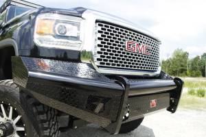 Fab Fours - Fab Fours Black Steel Front Ranch Bumper 2 Stage Black Powder Coated w/o Full Grill Guard Incl. Light Cut-Outs - GM11-S2861-1 - Image 2