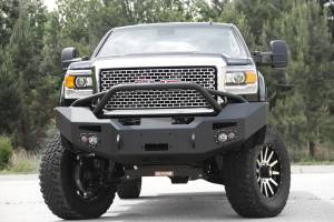 Fab Fours - Fab Fours Premium Heavy Duty Winch Front Bumper 2 Stage Black Powder Coated w/Pre-Runner Grill Guard Incl. Fog And Turn Lights Air Ducts D-Ring Mounts - GM14-A3152-1 - Image 2