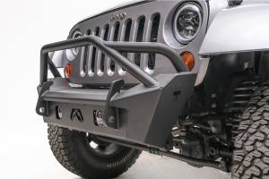 Fab Fours - Fab Fours Stubby Bumper w/Pre-Runner Guard 2 Stage Matte Black Powder Coated - JK07-B1952-1 - Image 5