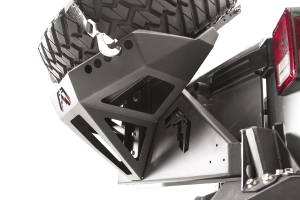 Fab Fours - Fab Fours Spare Tire Carrier 2 Stage Black Powder Coated Slant Back Tire Carrier - JK2070-1 - Image 3