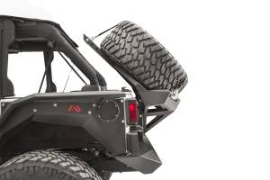 Fab Fours - Fab Fours Spare Tire Carrier 2 Stage Black Powder Coated Slant Back Tire Carrier - JK2070-1 - Image 6