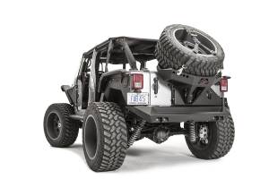 Fab Fours - Fab Fours Spare Tire Carrier 2 Stage Black Powder Coated Slant Back Tire Carrier - JK2070-1 - Image 7