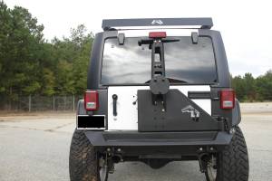 Fab Fours - Fab Fours Off The Door Tire Carrier 2 Stage Black Powder Coated Needs Base Bumper - JP-Y1261T-1 - Image 3