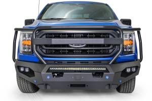 Fab Fours - Fab Fours Matrix Front Bumper Bare Steel w/Full Grille Guard w/Sensor Holes Compatible w/Adaptive Cruise Control Accommodates Factory LED Fog Lights Or [3] 3X3 LED Cubes - FF21-X4750-B - Image 2