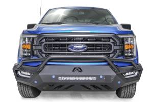Fab Fours - Fab Fours Vengeance Front Bumper Bare Steel w/Pre-Runner Guard w/Sensor Holes Compatible w/Adaptive Cruise Control Accommodates Factory LED Fog Lights Or [3] 3X3 LED Cubes - FF21-V5152-B - Image 2