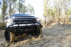 Fab Fours - Fab Fours Black Steel Front Bumper 2 Stage Black Powder Coated w/Pre-Runner Grill Guard And Tow Hooks - TT14-K2862-1 - Image 2