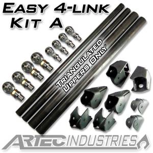 Suspension - 3-Link / 4-Link Kits - Artec Industries - Artec Industries Easy 4 Link Kit A Tube All 1.25 Inch Krawler Joints - LK0005