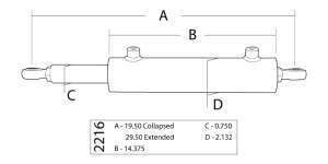 PSC Steering - PSC Steering Single Ended Steering Cylinder Kit, 1.75 Inch X 10.0 Inch X 0.750 Inch Rod - SC2216K - Image 2