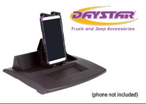 Daystar - Daystar 07-10 Upper Dash Panel W/ Large I Phone and I Phone Plus Mini Pad Mount Black Daystar - KJ71059BK