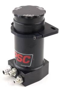 PSC Steering Pro Touring Black Anodized Hydroboost Remote Reservoir Kit, 2X #6AN Return #10AN Feed - SR146H-6-10-SA