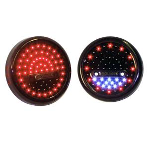 OffRoadOnly Jeep TJ LED Tail Lights 5 Inch Round Red/White Pair LiteDOT - LD-RRW2