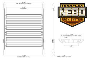 TeraFlex - JK4 6-Piece Nebo Cargo Slat Kit - Black - Image 2