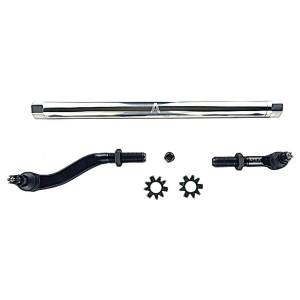 Steering Kits - Apex Chassis - Apex Chassis - Apex Chassis Heavy Duty JK 2.5 Ton Heavy Duty Yes Flip Drag Link Assembly in Polished Aluminum Fits: 07-18 Jeep Wrangler JK/JKU. Note this FLIP kit fits vehicles with a lift exceeding 3.5 inches. This kit requires drilling the knuckle. - KIT143