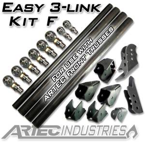 Suspension - 3-Link / 4-Link Kits - Artec Industries - Artec Industries Easy 3 Link Kit F for Artec Trusses No Tubing Outside Frame Dodge Front Passenger Rear Driver - LK0112