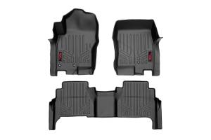Rough Country Heavy Duty Floor Mats Quick Easy Installation Spill Saver Lip All Weather Protection Front And Rear - M-80513