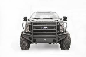 Fab Fours - Fab Fours Elite Front Ranch Bumper 2 Stage Black Powder Coated w/Full Grill Guard And Tow Hooks - FS17-Q4160-1 - Image 1