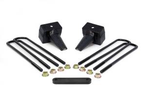 ReadyLift Rear Block Kit 5 in. Flat Blocks Incl. U-Bolts/Carrier Bearing Spacer For Use w/2 Pc. Drive Shaft - 66-2295