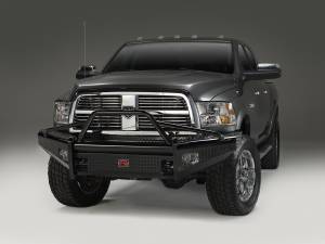 Fab Fours Black Steel Front Ranch Bumper 2 Stage Black Powder Coated w/Pre-Runner Grill Guard Incl. Light Cut-Outs - DR06-S1162-1