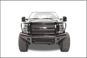Fab Fours Black Steel Front Ranch Bumper 2 Stage Black Powder Coated w/Full Guard w/Tow Hooks - FS17-S4160-1