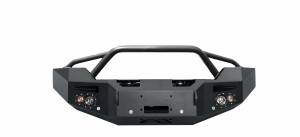 Fab Fours Premium Winch Front Bumper Uncoated/Paintable w/Pre-Runner Grill Guard w/Sensors [AWSL] - GM14-C3152-B