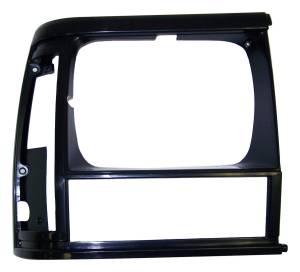 Crown Automotive Jeep Replacement - Crown Automotive Jeep Replacement Headlamp Bezel Right Flat Black/Black  -  55054930 - Image 1