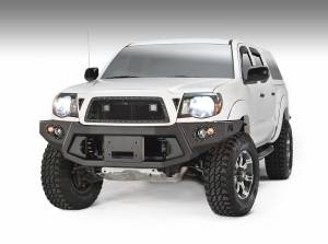 Fab Fours Premium Heavy Duty Winch Front Bumper 2 Stage Black Powder Coated w/o Grill Guard Incl. 1 in. D-Ring Mounts/Light Cut-Outs w/Hella 90mm Fog Lamps And 60mm Turn Signals - TT05-B1551-1