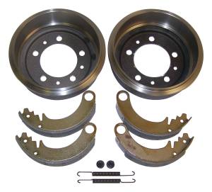 Brakes, Rotors & Pads - Brake Kits - Crown Automotive Jeep Replacement - Crown Automotive Jeep Replacement Drum Brake Service Kit Incl. 2 Drums/1 Shoe And Lining/Hardware For Use w/9 in. Drums  -  808770KE