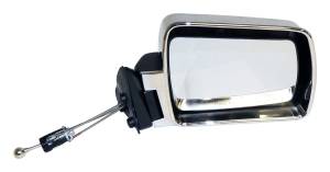 Crown Automotive Jeep Replacement Manual Remote Mirror Right Passenger Side Chrome Foldaway  -  55034120