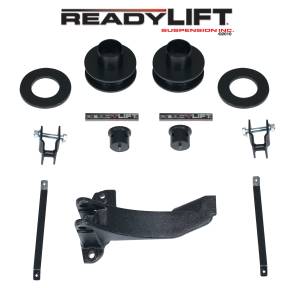 ReadyLift Front Leveling Kit 2.5 in. Lift w/Coil Spacers/Track Bar Relocation Bracket/Sound Isolators/Shock Extensions/Bump Stop Extensions/Allows Up To 37 in. Tire - 66-2515