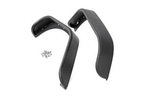 Rough Country Tubular Fender Flares Front and Rear 5 in. Wide Steel Satin Black Incl. Hardware - 10532