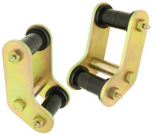 RockJock Boomerang Leaf Spring Shackle Kit Incl. Urethane Bushings Heavy Duty Greasable Bolts For Use w/Pro Comp Leaf Springs Pair Rear - CE-9081P