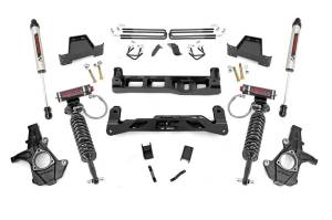 Rough Country - Rough Country Suspension Lift Kit 7.5 in. Anti Axle Wrap Rear Blocks Fabricated Blocks Vertex And V2 Shocks - 26357 - Image 1