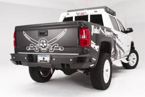 Fab Fours - Fab Fours Heavy Duty Rear Bumper Uncoated/Paintable w/Sensors [AWSL] - CS14-W3151-B - Image 2