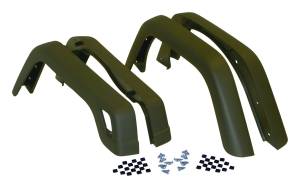 Crown Automotive Jeep Replacement Fender Flare Kit 4 Piece OE Width Flat Black  -  55254918K