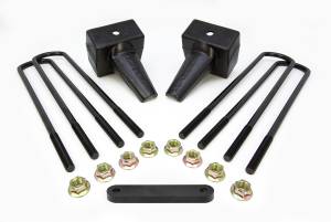 ReadyLift Rear Block Kit 5 in. Flat Blocks Incl. U-Bolts/Carrier Bearing Spacer For Use w/2 Pc. Drive Shaft - 66-2222