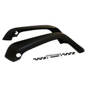 Crown Automotive Jeep Replacement Fender Flare Set Front Incl. 2 Flare/Retainers/Rivets Textured Black  -  5KFKFR