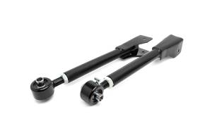 Rough Country X-Flex Control Arm Set Front Upper Incl. 2 Tubular Adjustable Control Arms w/X-Flex Joints Clevite OEM Style Rubber Bushings Sleeves Grease Fittings - 11980