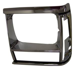 Crown Automotive Jeep Replacement - Crown Automotive Jeep Replacement Headlamp Bezel Left Black/Chrome  -  55034079 - Image 1