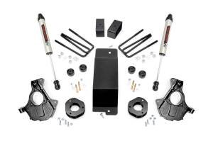 Rough Country Suspension Lift Knuckle Kit w/Shocks 3.5 in. Lift Incl. Strut Spacers Rear V2 Monotube Shocks - 11970