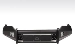 Fab Fours Elite Front Bumper 2 Stage Black Powder Coated w/o Grill Guard w/Tow Hooks - DR13-R2961-1