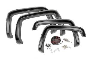 Rough Country - Rough Country Pocket Fender Flares w/Rivets Flat Black Bolt On - F-C10715 - Image 1