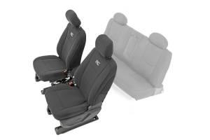 Rough Country Neoprene Seat Covers Front Neoprene 4-Layer Construction Black - 91024