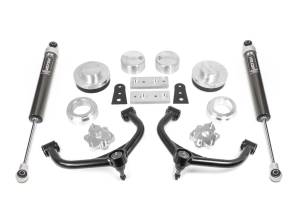 ReadyLift Lift Kit w/Shocks 4 in. Front Strut Extension 2 in. Rear Coil Spacer Tube A-Arm Falcon 1.1 Monotube Rear Shock - 69-10410
