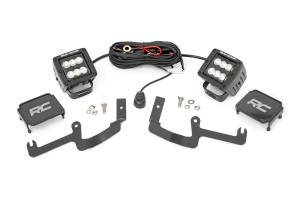 Rough Country - Rough Country LED Lower Windshield Ditch Kit 2 in. Black Series Flood Beam - 70842 - Image 2