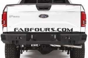 Fab Fours Premium Rear Bumper 2 Stage Black Powder Coated w/Sensors - FF15-W3251-1